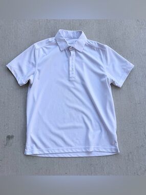 Ministry Of Supply Apollo Polo Shirt Men Size Medium White Stretch